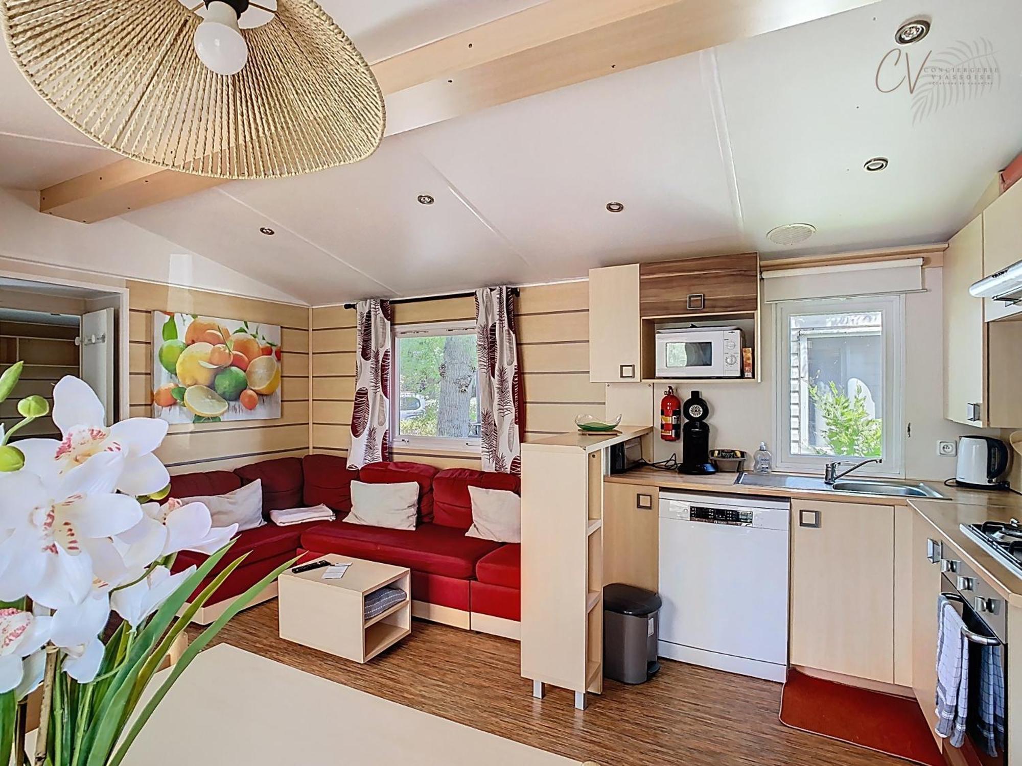 Grand Mobil Home 3Chbr 2Sdb Camping La Carabasse Vias Exteriér fotografie
